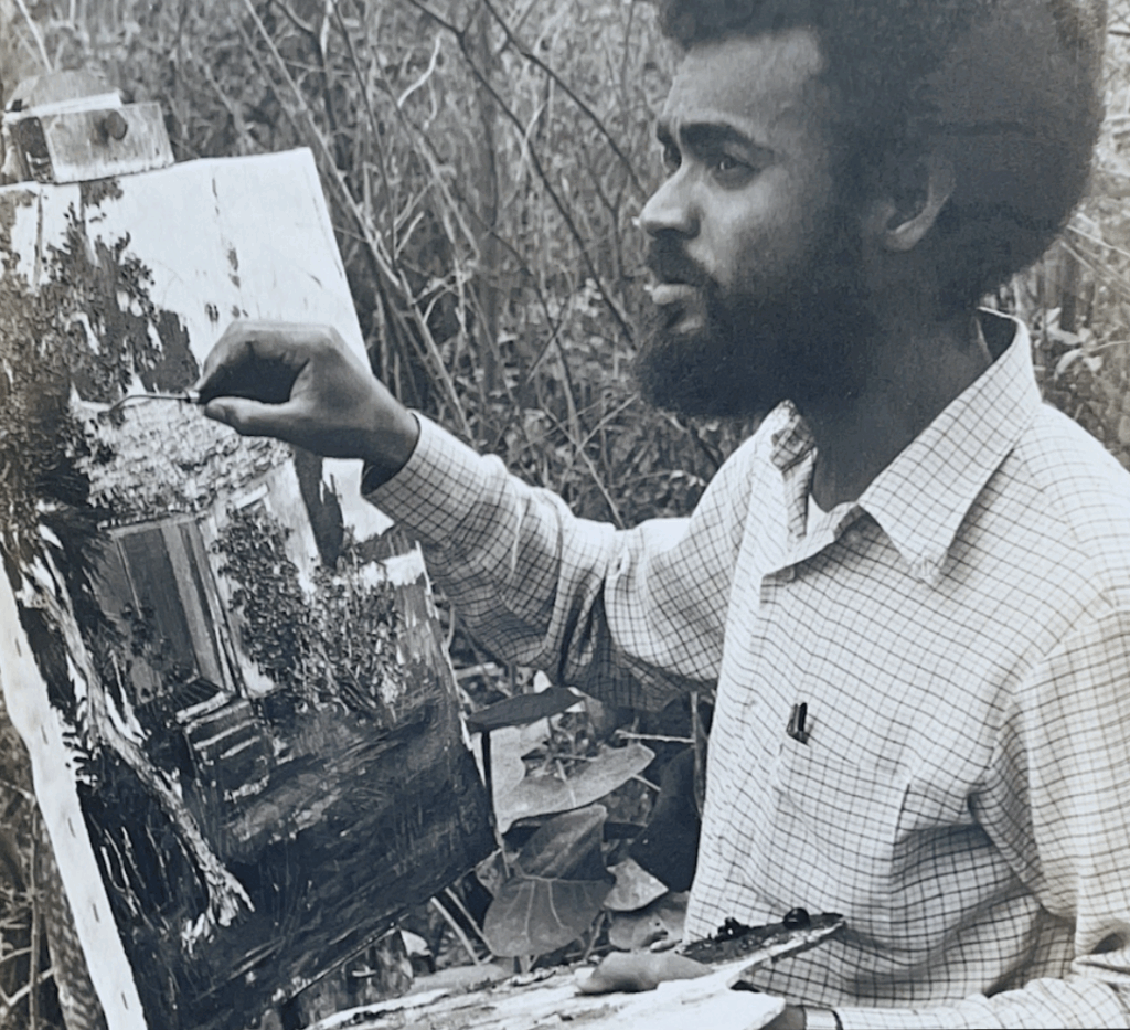 Eddie Minnis painting. Still from the Ting an' Ting documentary